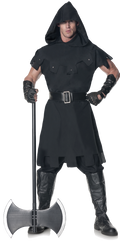 Medieval Executioner Adult Costume Black Plus XXL