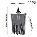 Halloween Skull Witch Hanging Ornament - Scary Holiday Party Home Decor Pendant
