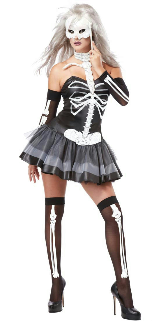 California Costumes Women's Skeleton Masquerade Sexy Adult Costume Medium 8-10