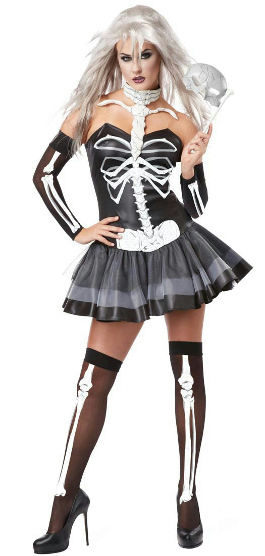 California Costumes Women's Skeleton Masquerade Sexy Adult Costume Medium 8-10