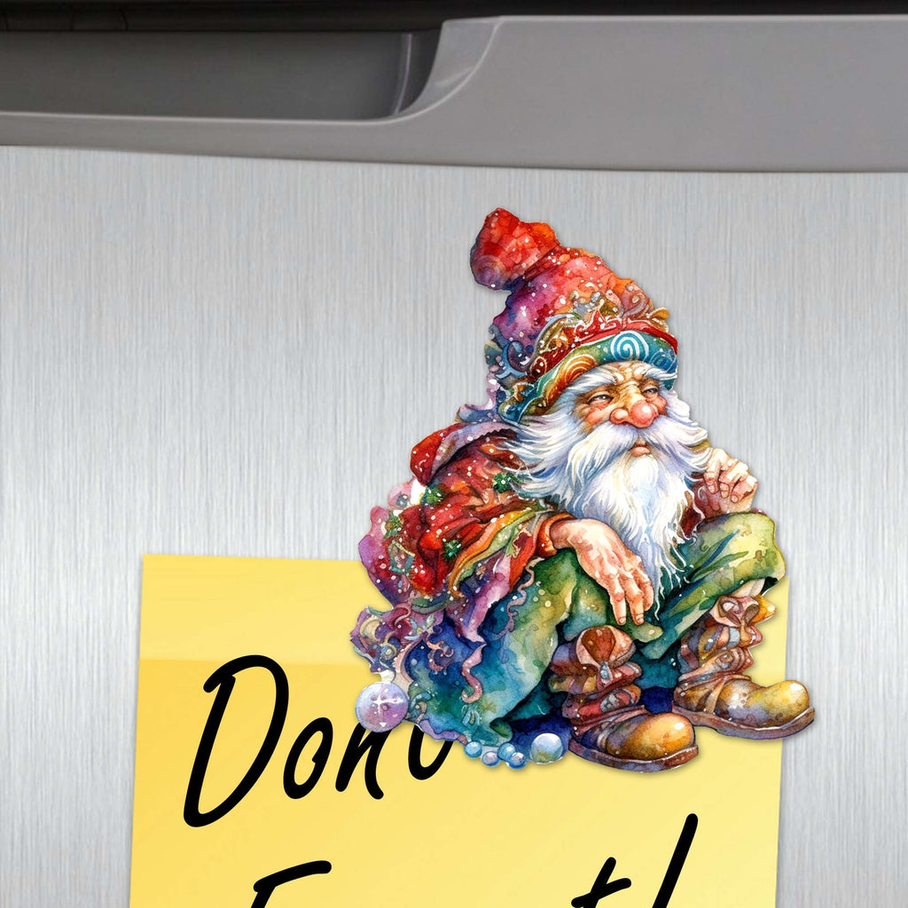 Christmas Gnomes Eco Wood Magnets Set of 6 by G. Debrekht - Christmas Decor - 8090031G-S6