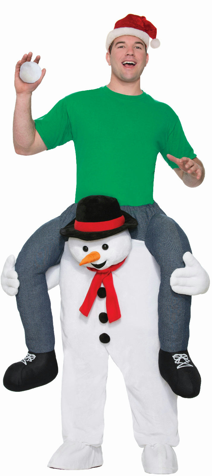 Ride a Snowman Carry Me Cold Shoulder Funny Adult Christmas Winter Costume