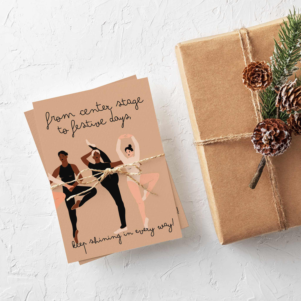 Ballet Dancers Christmas Cards, Set of 24