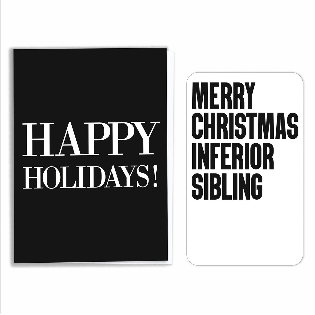 Merry Christmas Inferior Sibling Wine Label
