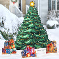 Christmas Tree Set Outdoor Indoor Décor Wooden Christmas Decoration by G. Debrekht Christmas Décor - 8191500F-G