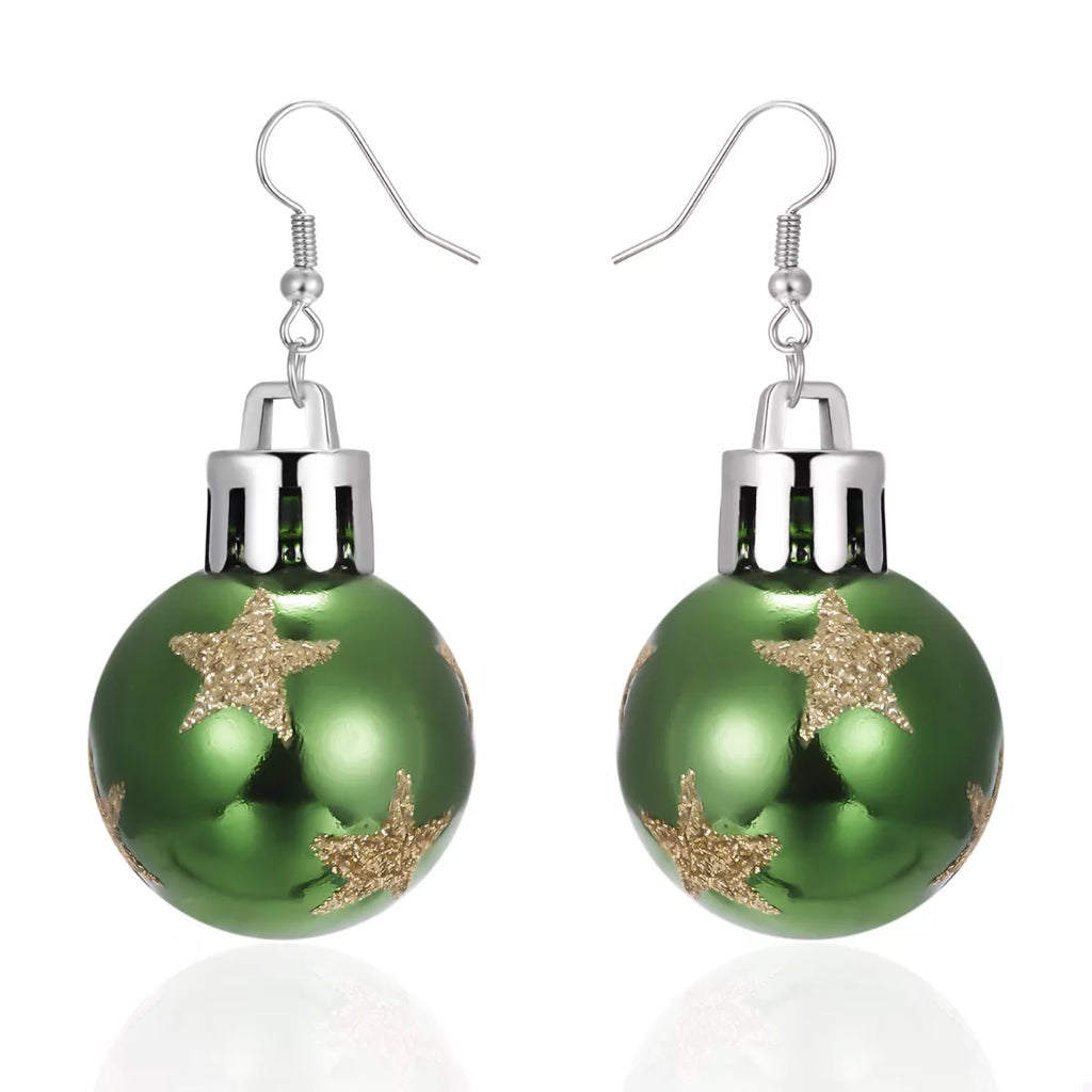 Christmas Ball Drop Earrings