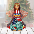 Patriotic Angel Figurine by G. DeBrekht - American Christmas Decor - 516661