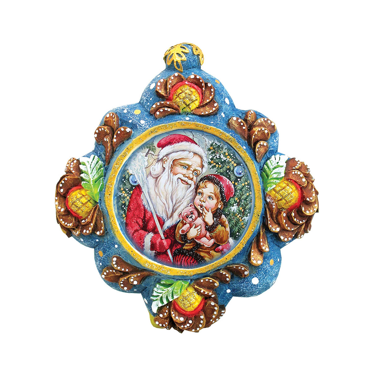Sharing Secrets Sculpted Hand-Painted Christmas Ornament by G. DeBrekht - Love Family Kids Decor - 6102543