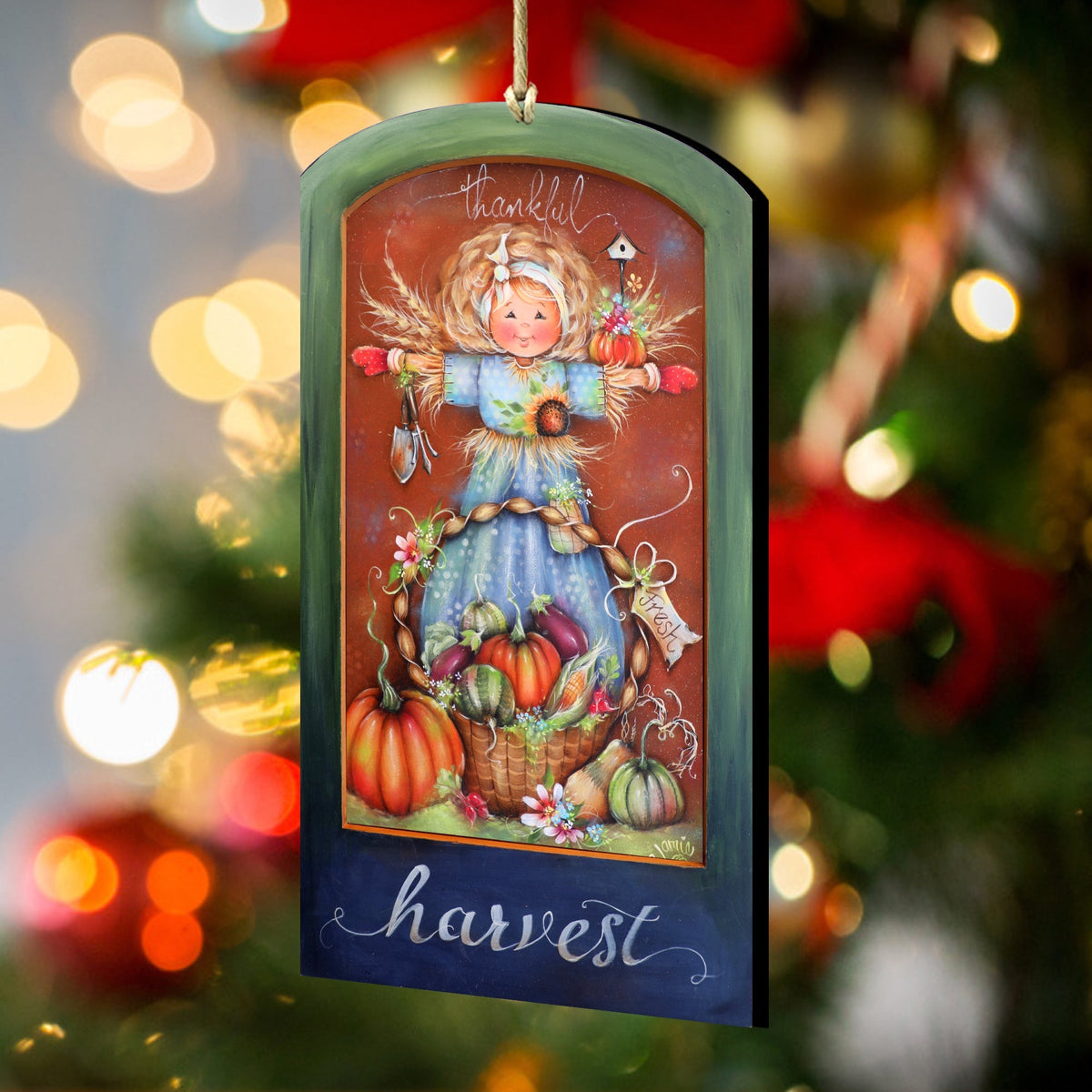 Thankful Harvest Wooden Ornaments by Jamie Mills-Price Thanksgiving Decor - 8611076-MP