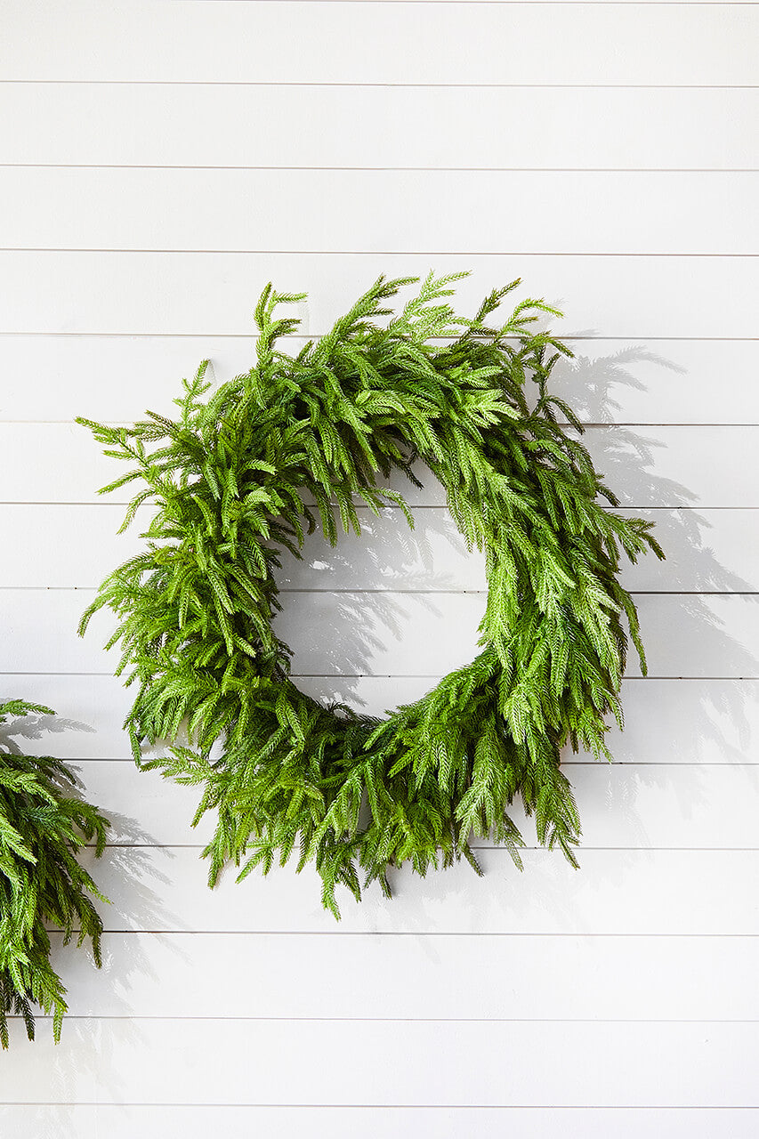 30'' Real Touch Norfolk Pine Christmas Wreath