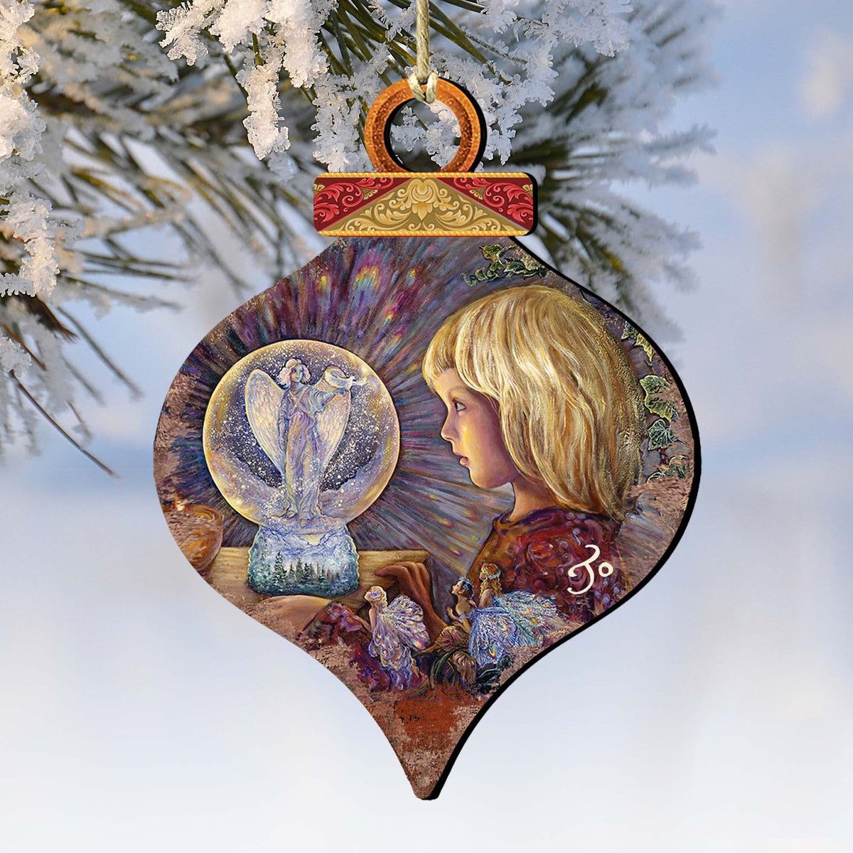 Fairy Wooden Ornaments by Josephine Wall - Christmas Decor - 845619-JW
