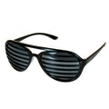 Black Mirror Lens Shutter Blinds Style Party Glass Frame Cool Fashion Eyewear