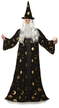 Celestial Wizard Robe Black Classic Adult Costume Size Standard