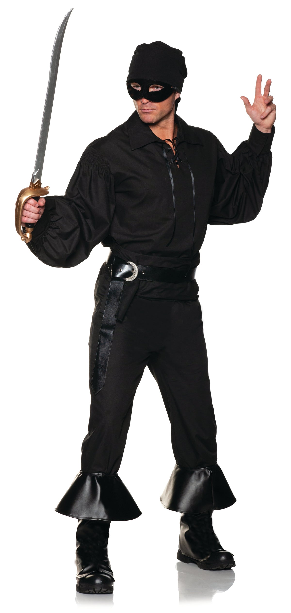 Princess Bride Westly Zorro Black Adult Costume Size XXL