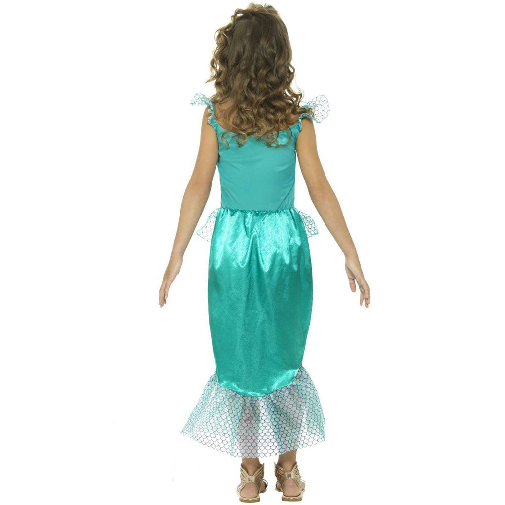 Smiffy's Girls Deluxe Little Mermaid Fairytale Fancy Dress Sz Small 4-6