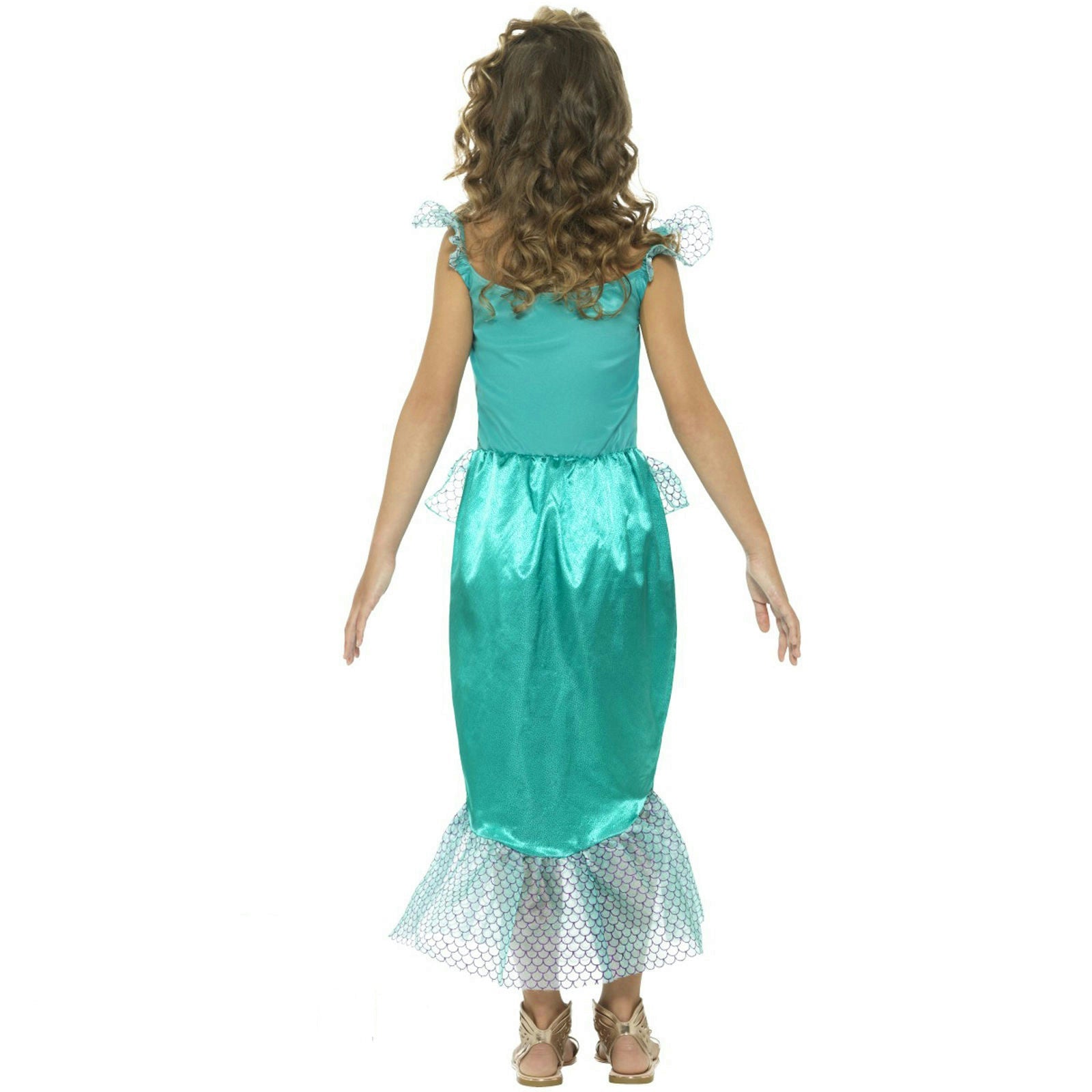 Smiffy's Girls Deluxe Little Mermaid Fairytale Fancy Dress Sz Small 4-6