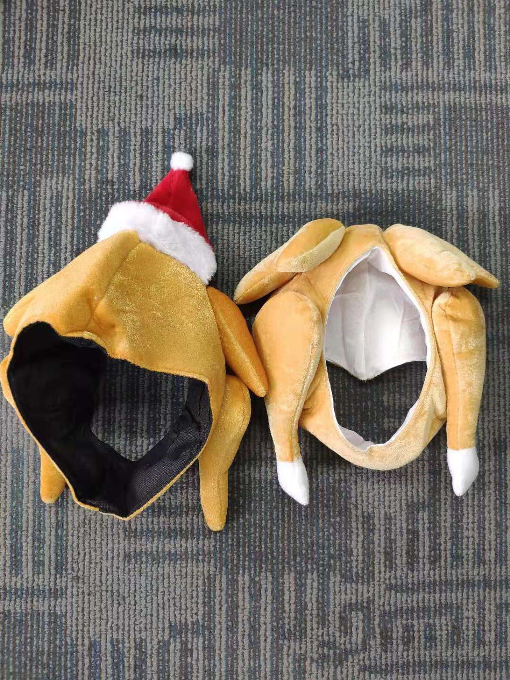 Plush Roasted Turkey Hats Spooktacular Creations Decor Hat Cooked Chicken Bird Secret For Thanksgiving Costume Dress Up Party