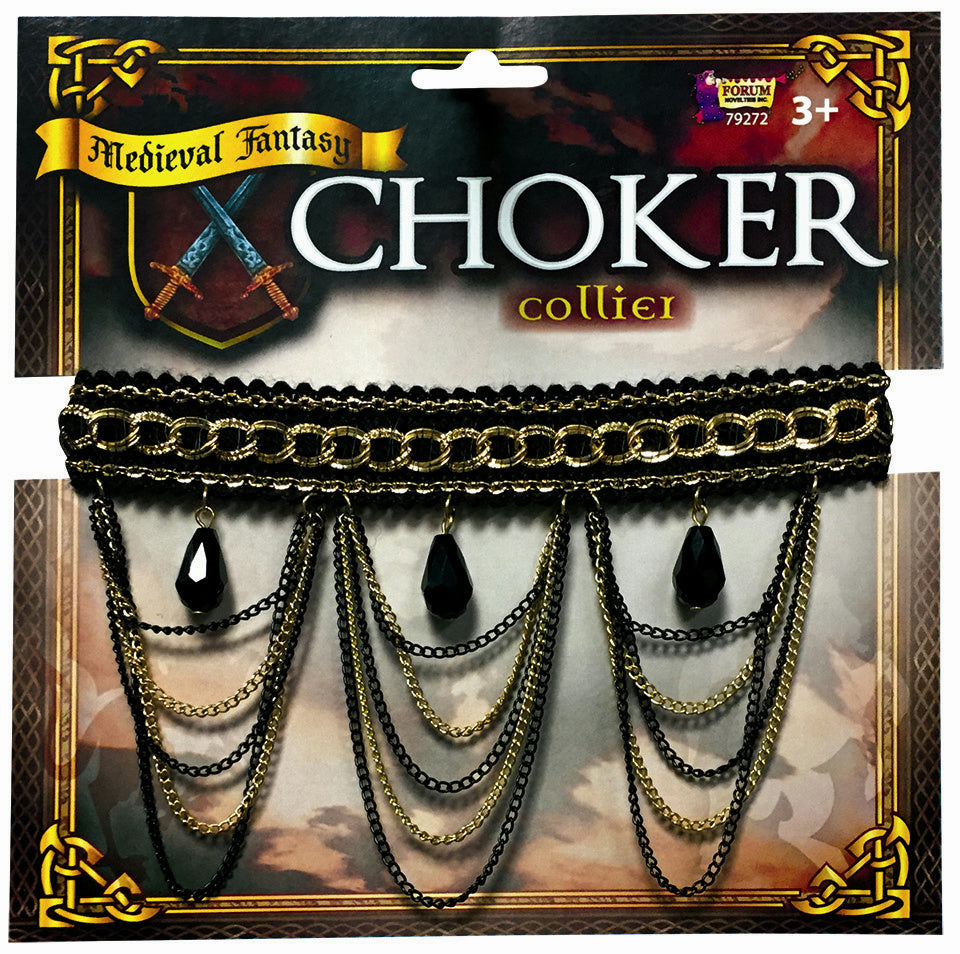 Medieval Choker Necklace Costume Jewelry Clasp Closure
