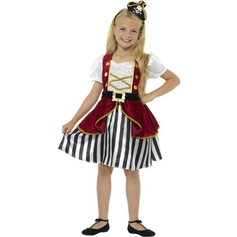 Smiffy's Girls Deluxe Pirate Girl Fancy Dress Child Costume Sz Large