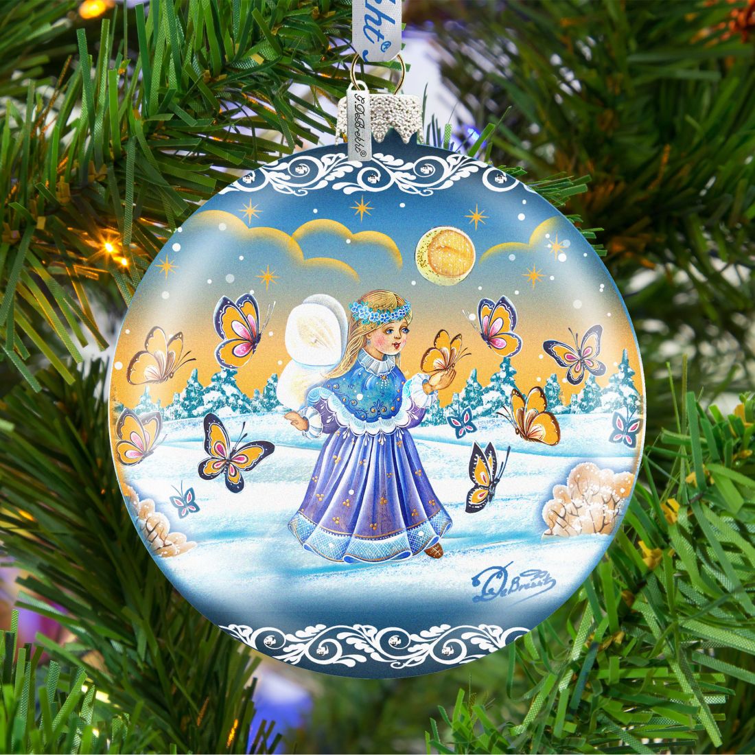 Butterfly Fairy Glass Ornament Limited Edition by G. DeBrekht - Christmas Decor - 73848