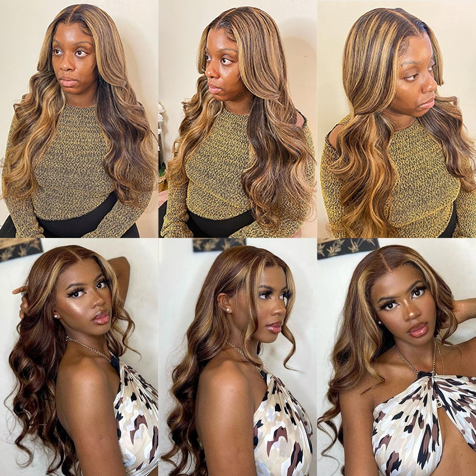 Fashion Highlights Blonde Body Wave Human Hair Wig