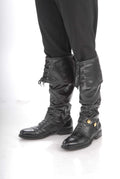 Deluxe Black Adult Pirate Boot Covers with Studs