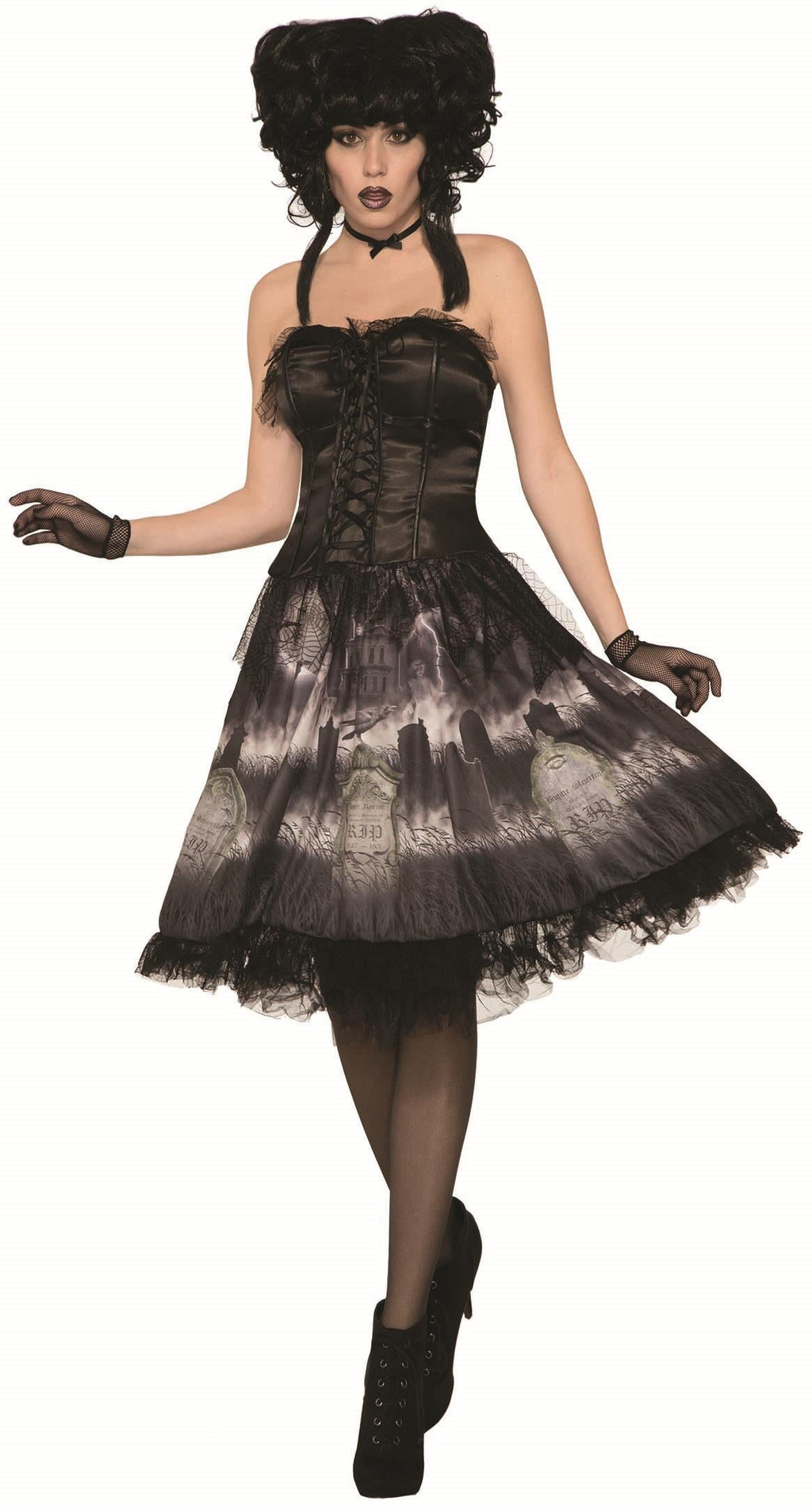 Cemetery Doll Black Gothic Dress Costume Standard