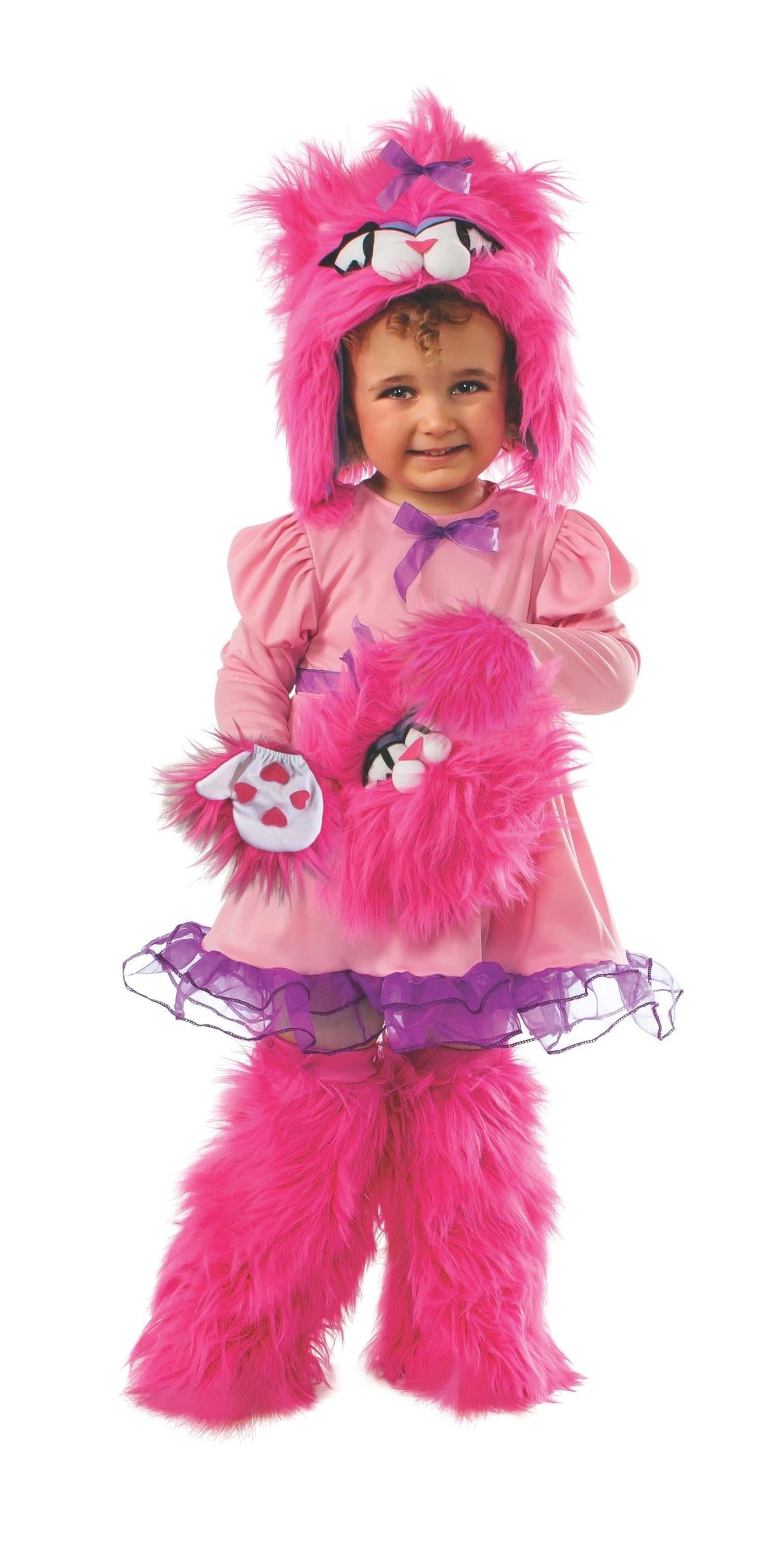 Mitten Kitten and Me Girls Fluffy Pink Costume Size Small 4-6