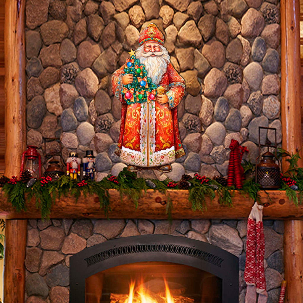 Santa's Tree of Joy Holiday Door Decor by G. Debrekht - Christmas Santa Snowman Decor - 8691418H