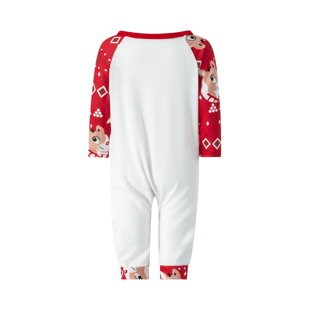 Printed Pajamas Christmas Parent-child Wear Round Neck Long-sleeve Suit