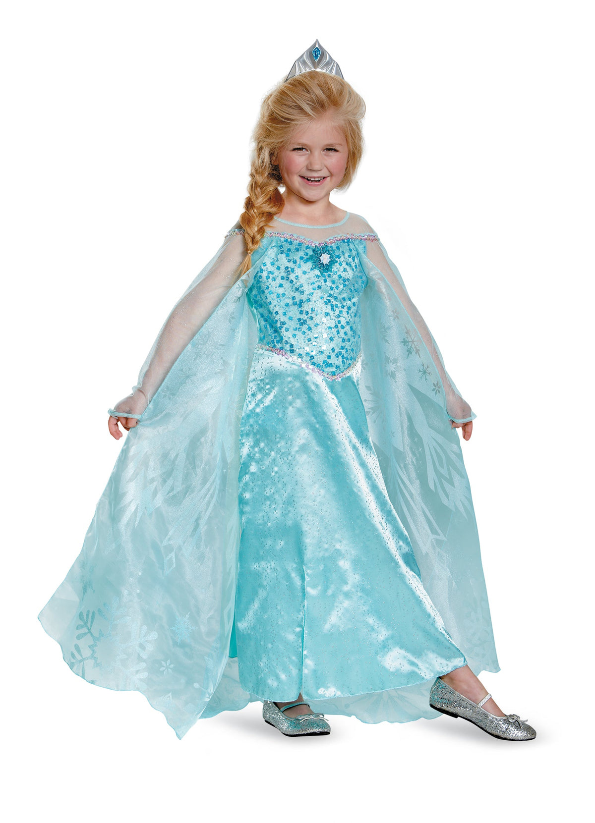 Frozen Elsa Prestige Child Blue Dress Costume, X-Small 3T-4T