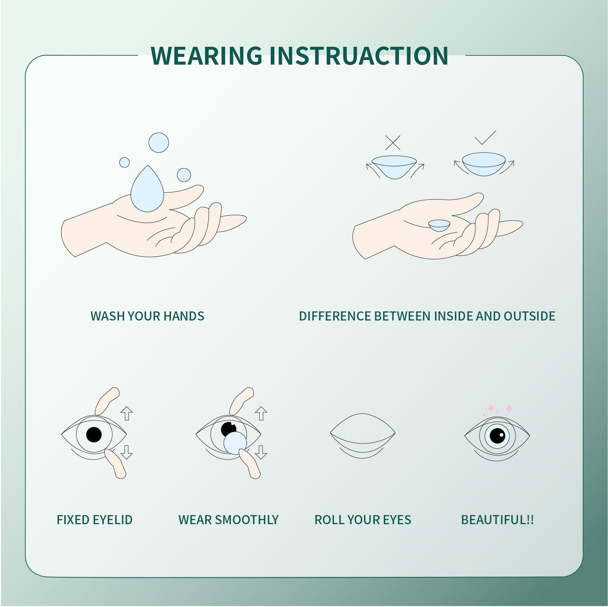 1Pcs FDA Certificate Eyes Beautiful Pupil Colorful Girl Cosplay Contact Lenses Gray
