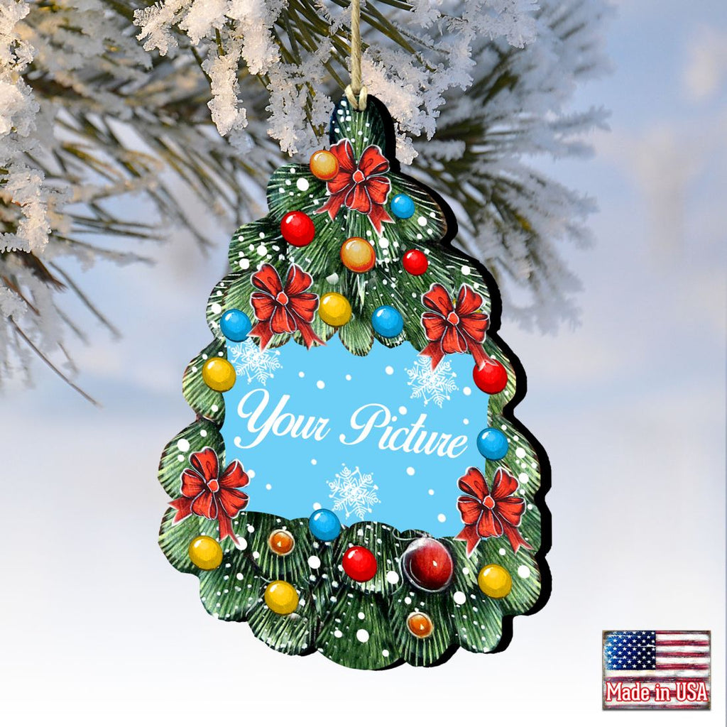 Christmas Tree Oval Picture Frame Ornaments - Ornament for Photo - Christmas Decor - 8119186PF