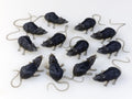 FunWorld Creepy Gray Rubber Mouse Prank Rat Lot - Mice Lot of 12 MICE