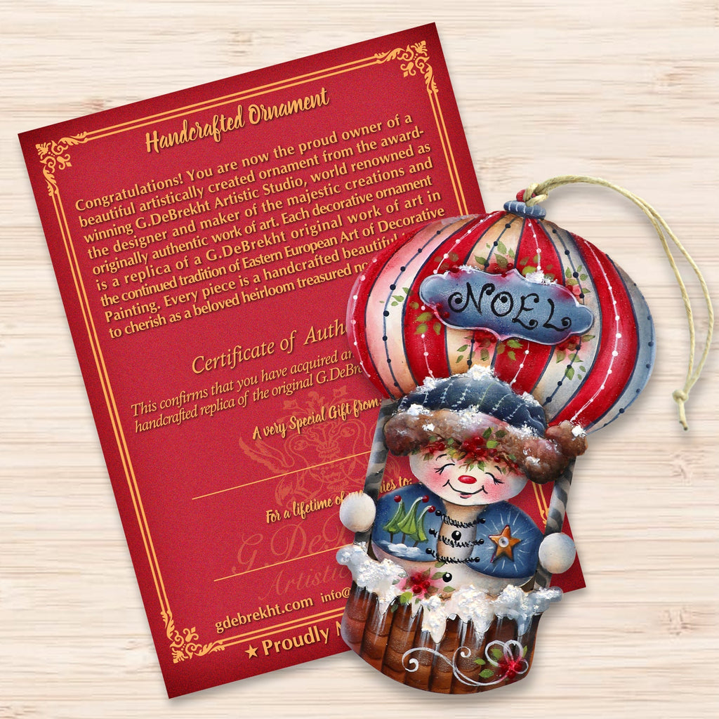 Frosty Journey Wooden Ornaments by Jamie Mills-Price Christmas Santa Snowman Decor - 8611068-1-MP
