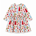 Christmas Merry Girl's Soft Bamboo Dress - Sibling Matching