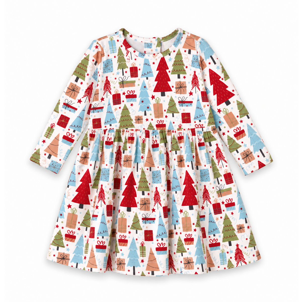 Christmas Merry Girl's Soft Bamboo Dress - Sibling Matching
