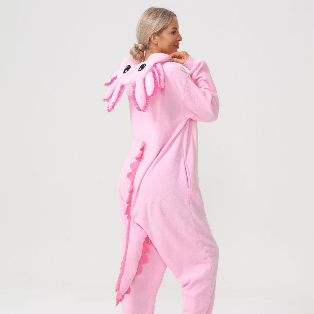 Halloween Salamander Print Fleece Loungewear Set - Soft Warm Pajamas for Men Women Casual Home Sleepwear
