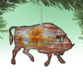 Buffalo Christmas Wooden Ornaments by Nature Wonders - Wildlife Holiday Decor - 8198212