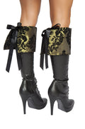Pair of Green and Black Boot Cuffs