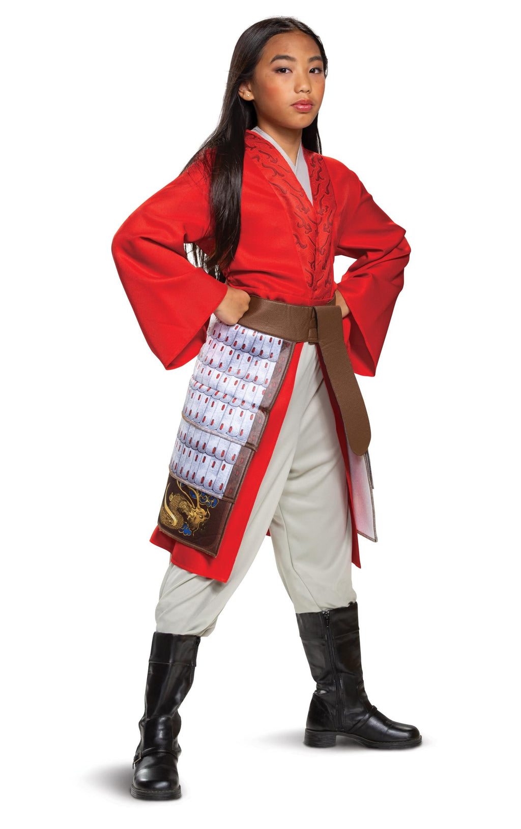 Mulan Hero Red Girls Princess Dress Disney Child Costume Small 4-6