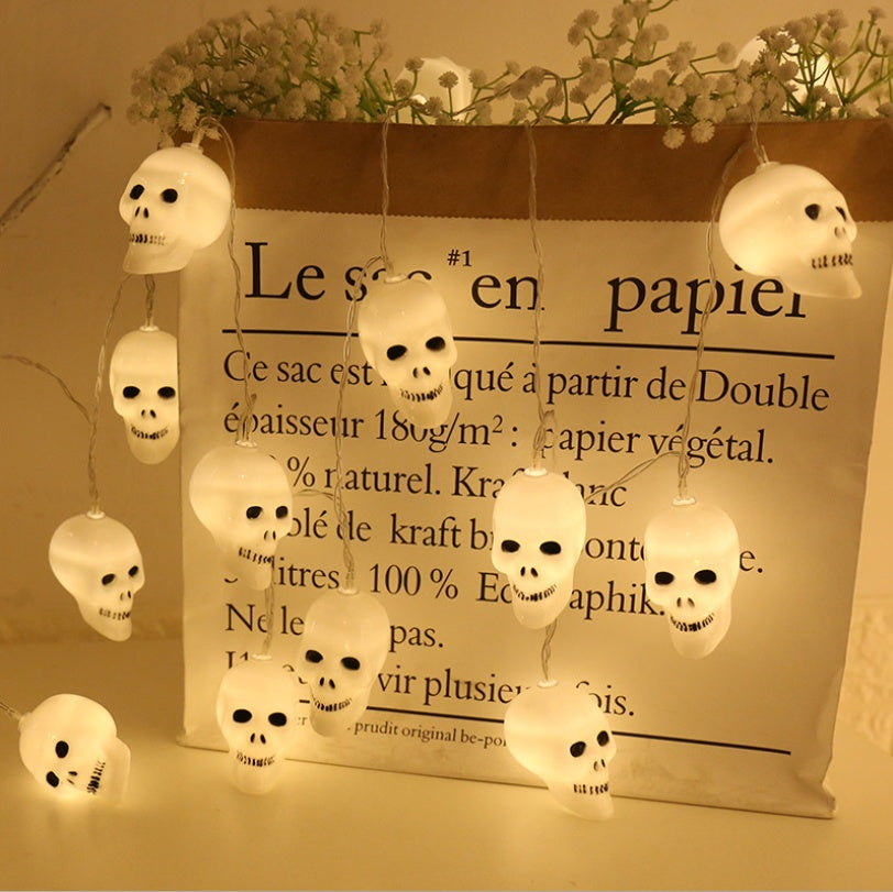 Halloween Decorations Light String Led Skeleton Lamp String Battery-powered Skull Bulb String Lights Patty Decor Light