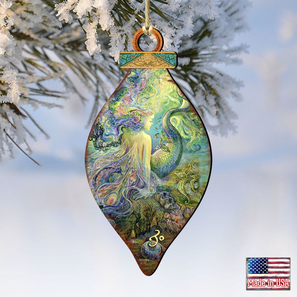 Mer Fairy Wooden Ornaments by Josephine Wall - Christmas Decor - 845624-JW