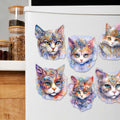 Cats Masks Decorative Eco Wood Magnets Set of 6 by G. Debrekht - Christmas Decor - 8090033G-S6