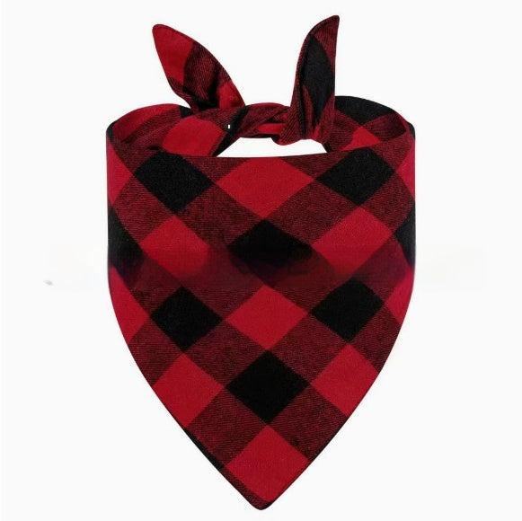 Wan Christmas Pet Triangle Plaid