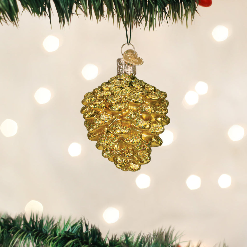 Small Gold Pine Cone