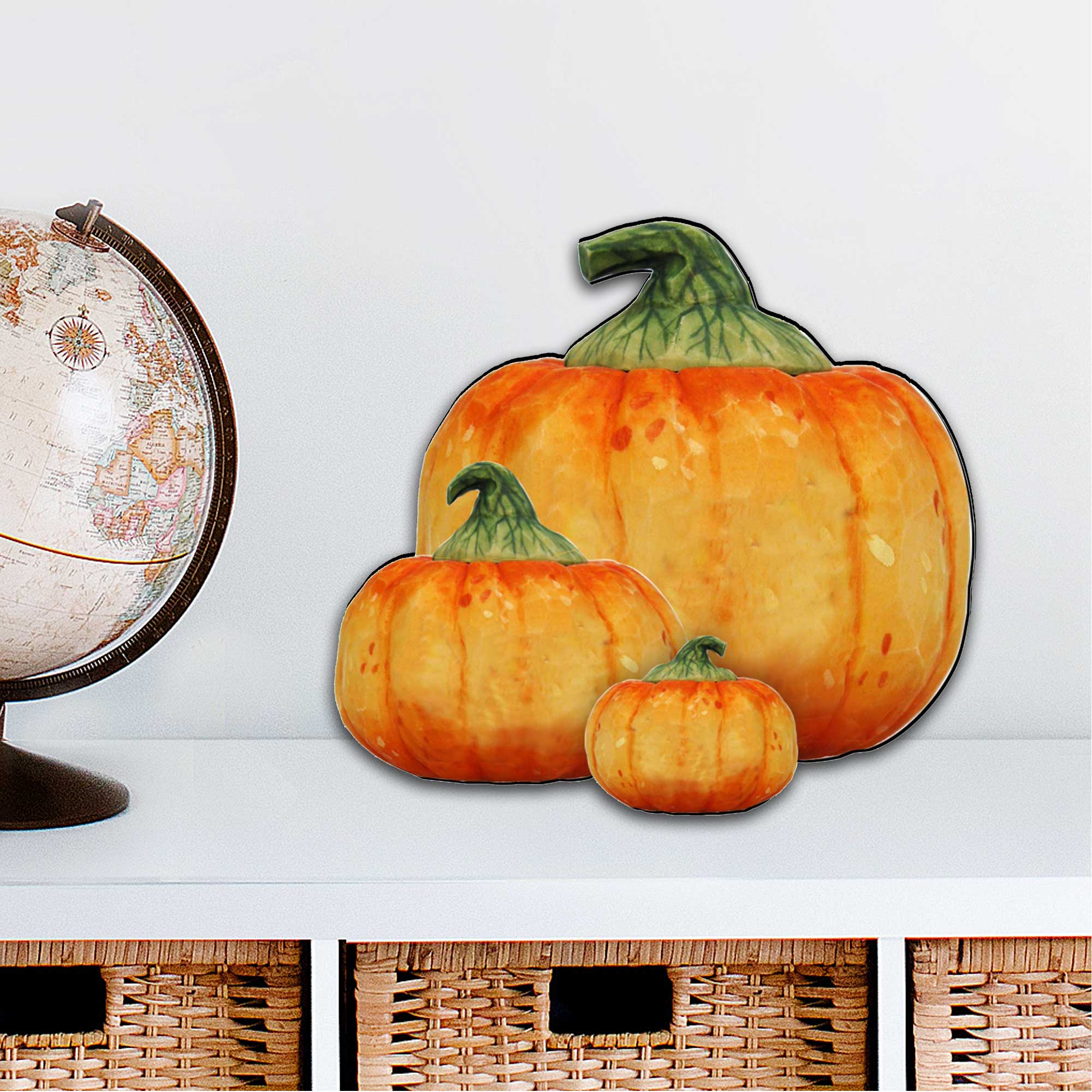 Stacking Pumpkins Halloween Door Decor by G. DeBrekht - Thanksgiving Halloween Decor - 8158414-2H