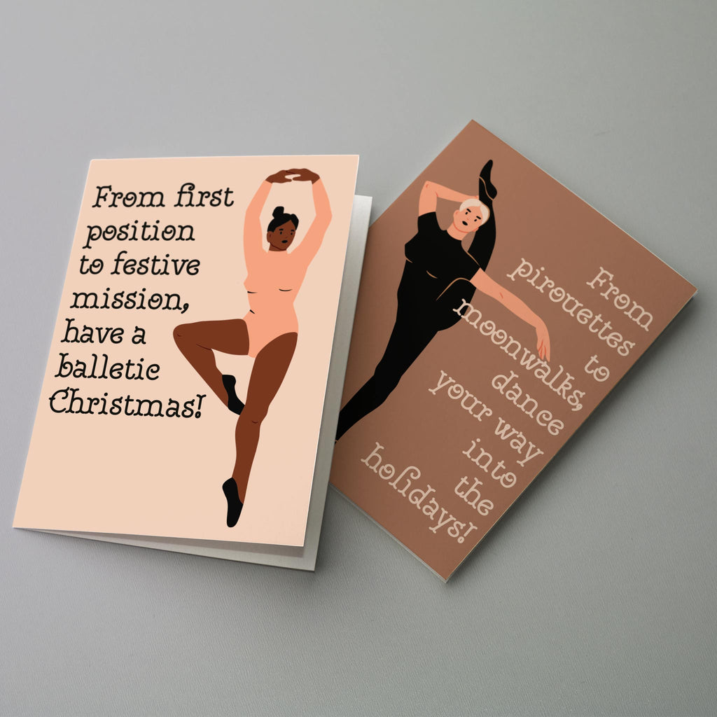 Ballet Dancers Christmas Cards, Set of 24