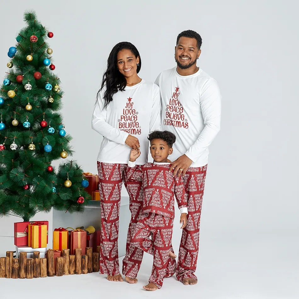 Women's Christmas Parent-child Set Printed Homewear Pajamas Two-piece Set