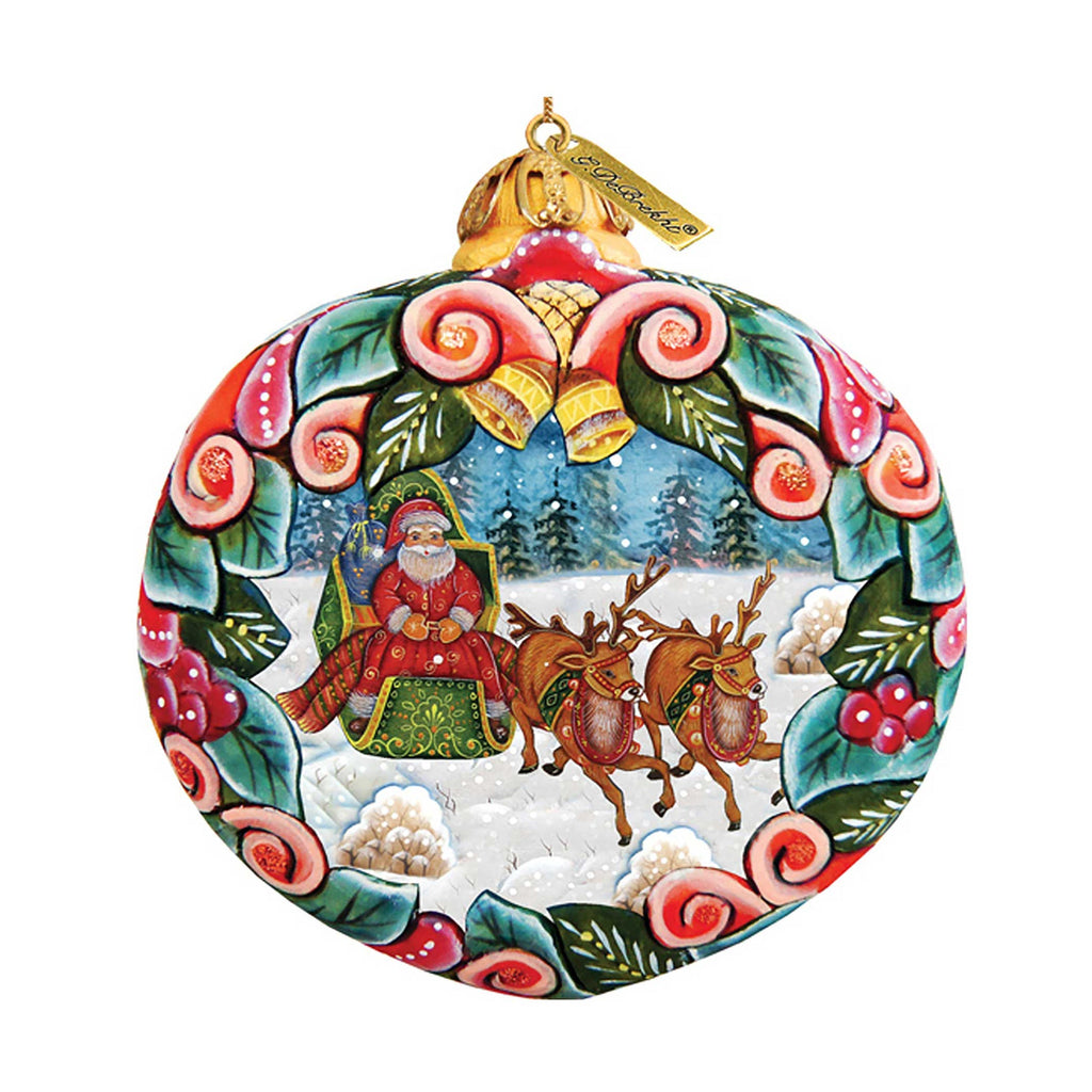 Sleigh Ride Sculpted Hand-Painted Christmas Ornament by G. DeBrekht - Love Family Kids Decor - 610313